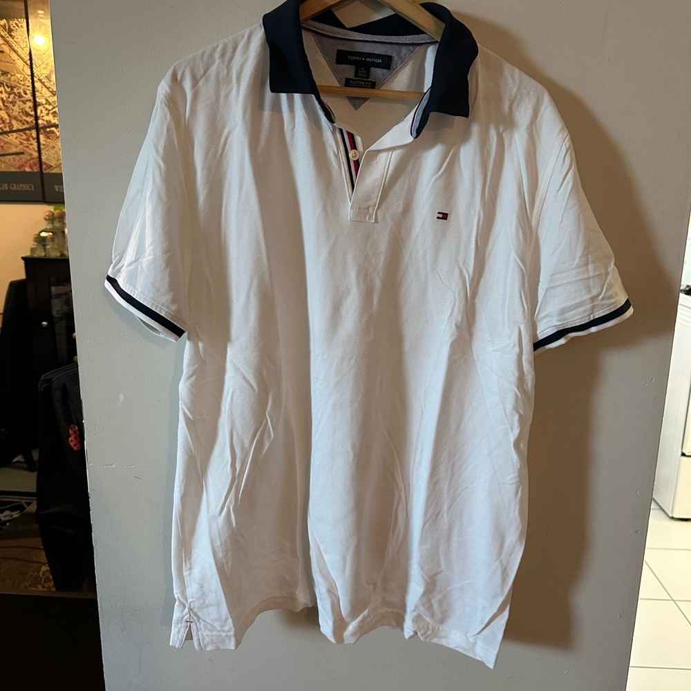 Tommy Hilfiger White Polo Shirt Classic Style